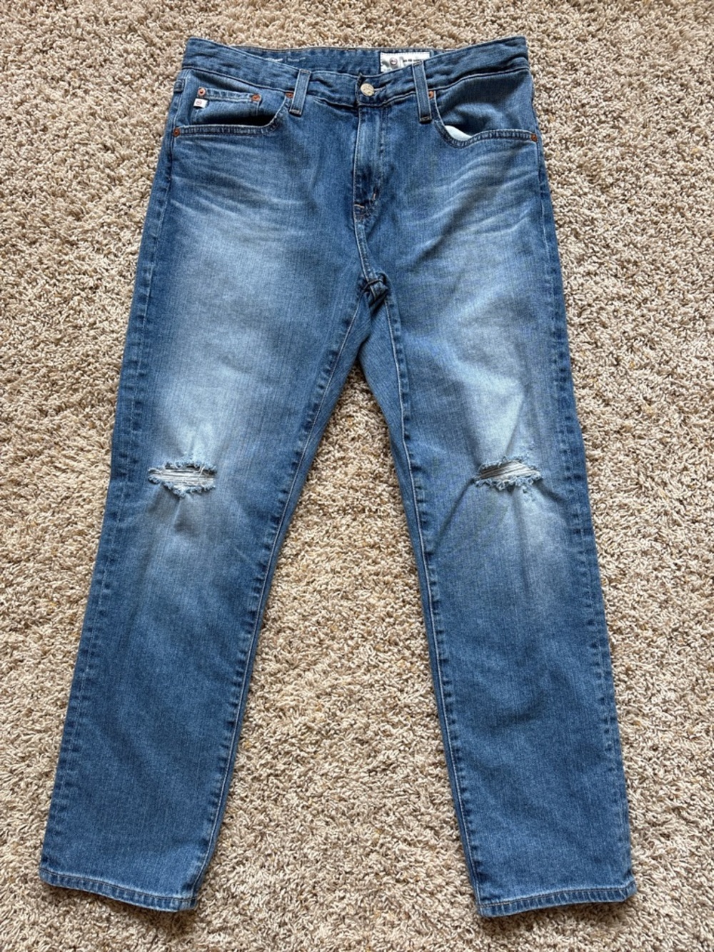 AG Ex-Boyfriend Slouchy Slim Jean Sz 29R Distressed